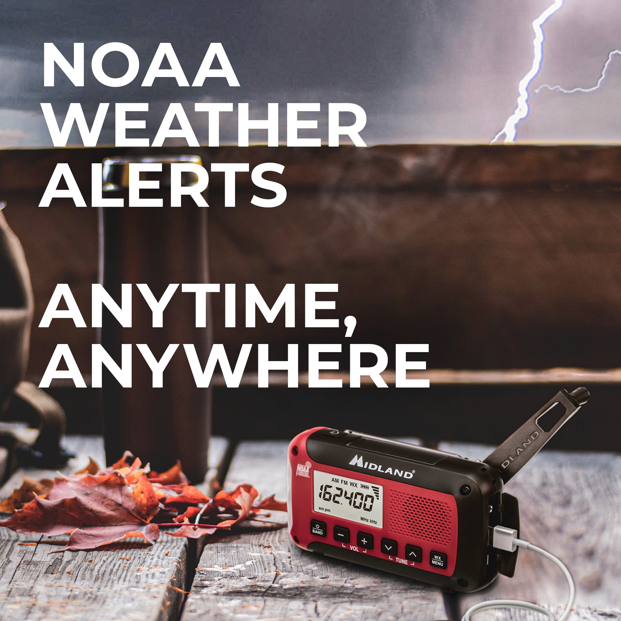 ER50 Portable Emergency Weather Alert Crank Radio - ER50 - Image 6