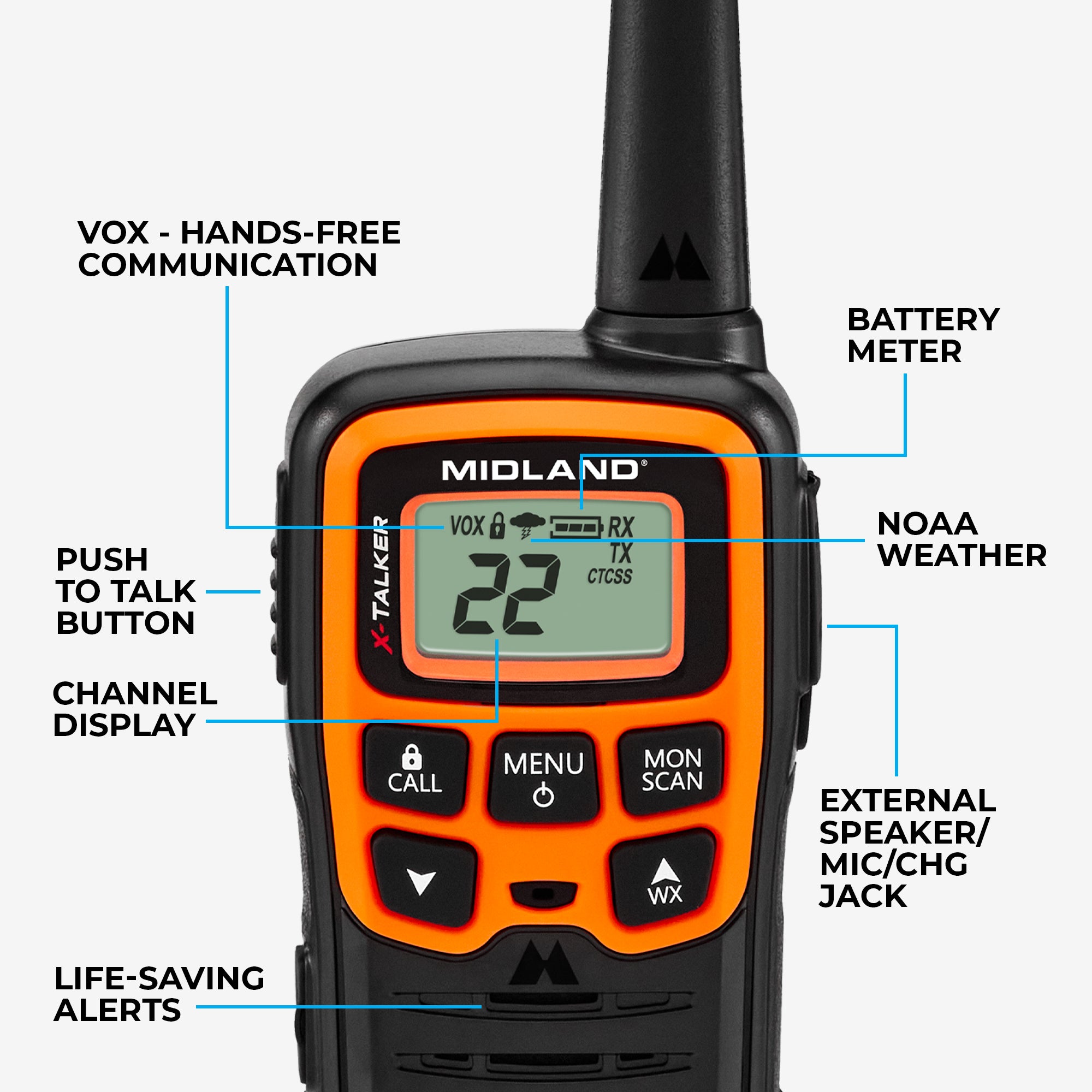 T51 X-Talker FRS Walkie Talkie 2-Pack - T51VP3 - Image 2