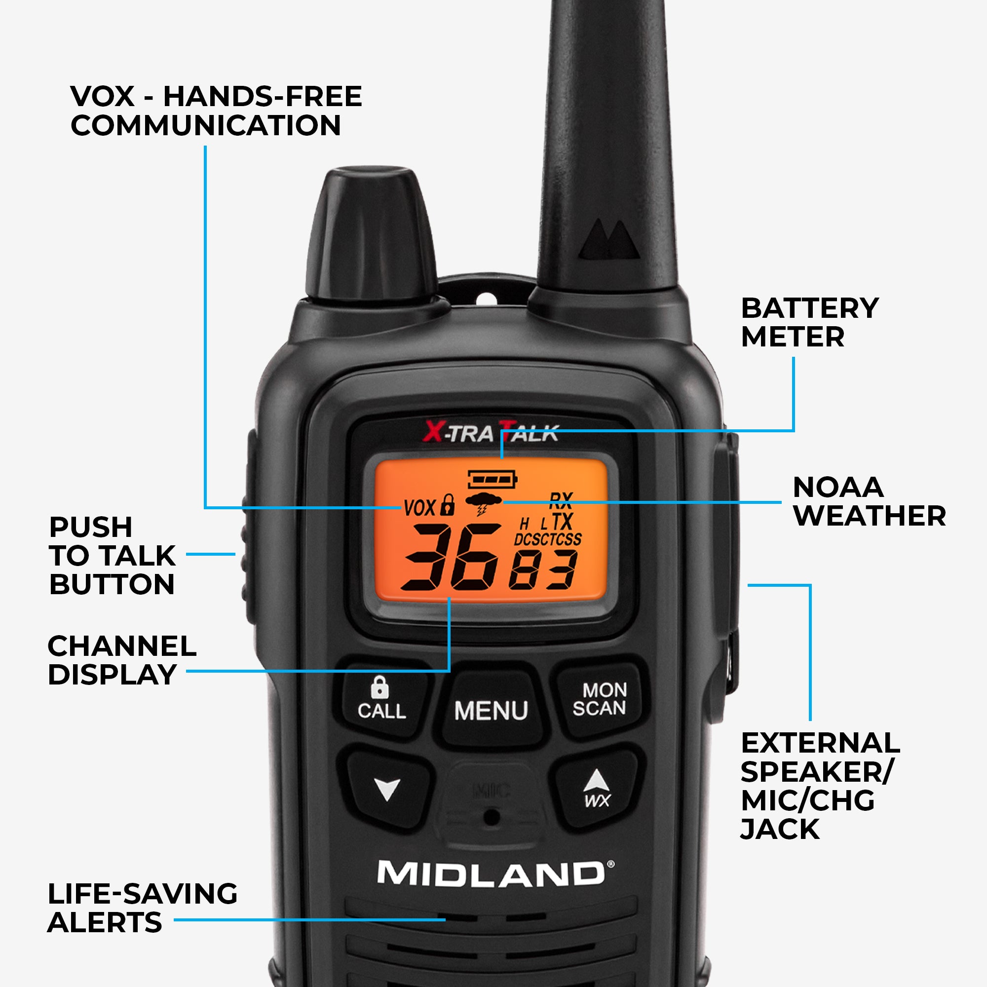LXT600 FRS License Free walkie‑talkie 8‑Pack Bundle - LXT600BBX4 - Image 8