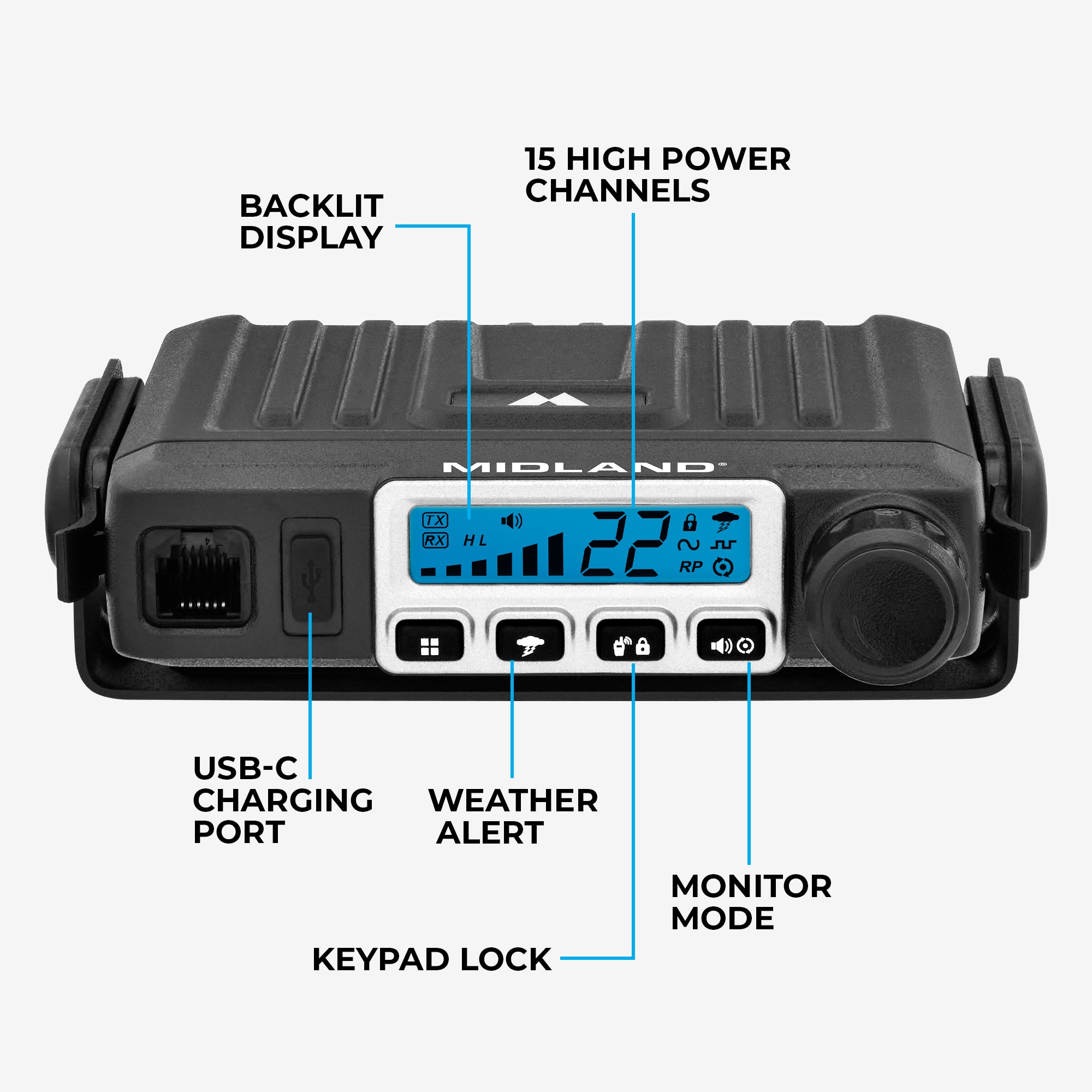 MXT115VP3 15W MicroMobile GMRS Two-Way Radio Bundle - Image 9