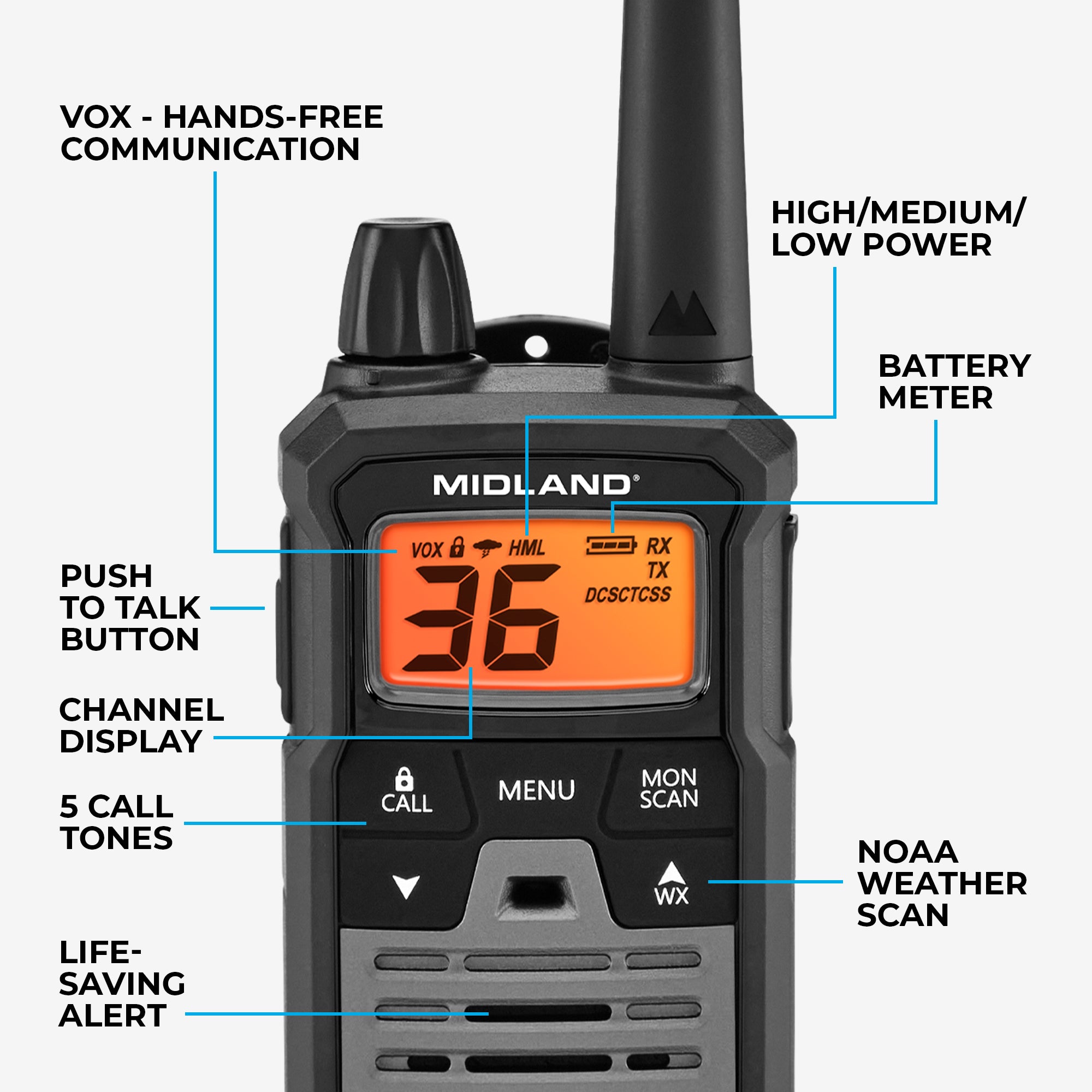 T290 X-Talker GMRS Walkie Talkie 2-Pack - T290VP4 - Image 2