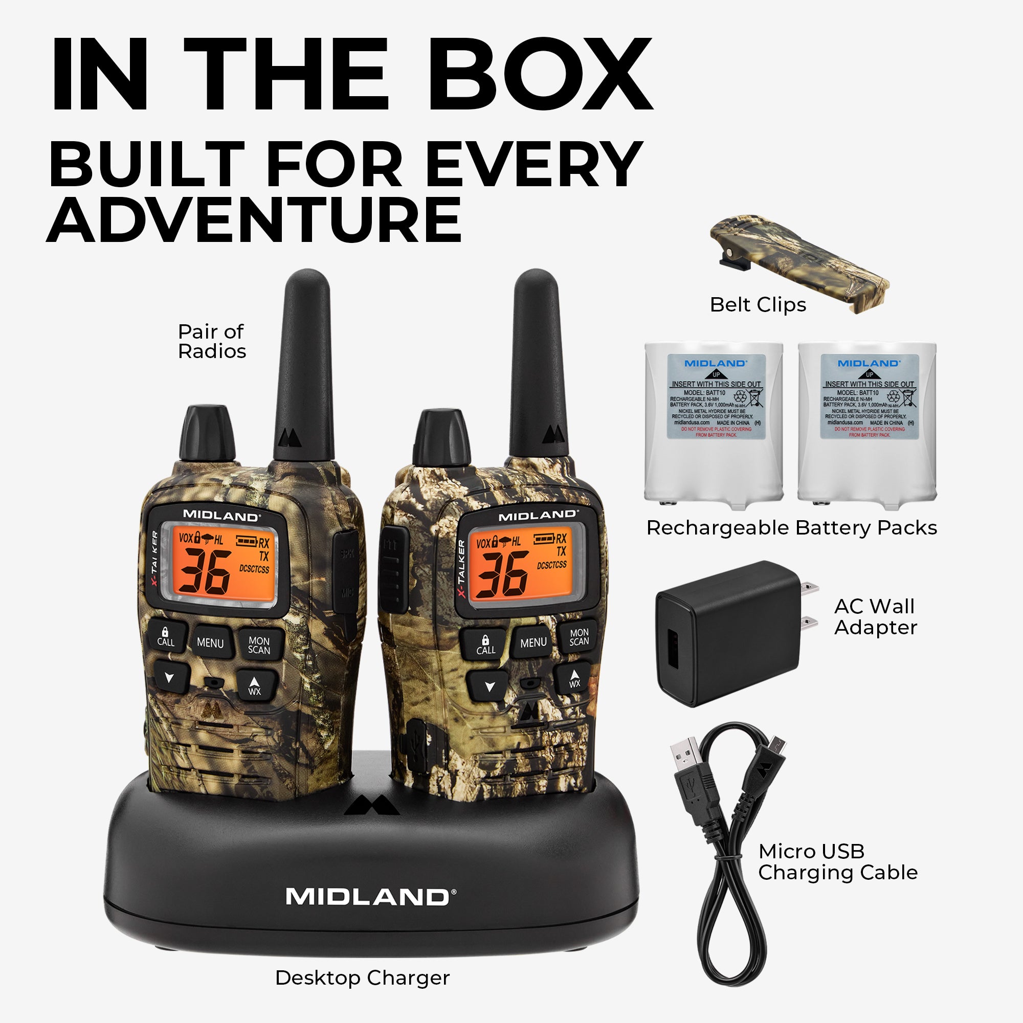 T75 X-Talker FRS Walkie Talkie 2-Pack Camo - T75VP3 - Image 3