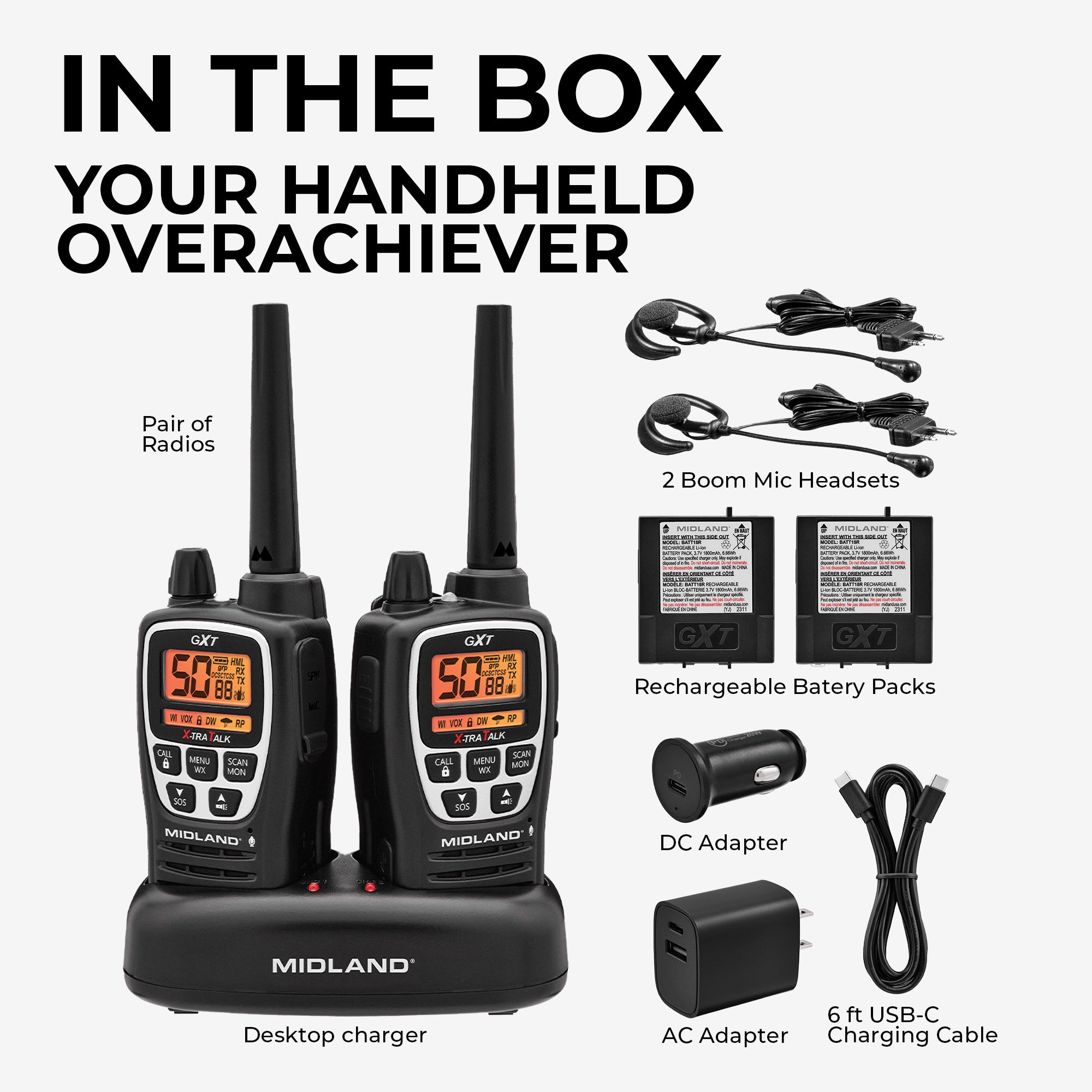GXT3000 GMRS Walkie Talkie 2-Pack - GXT3000VP4 - Image 4