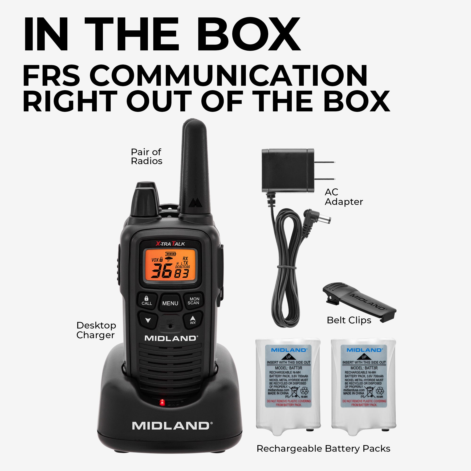 LXT600 FRS License‑Free Walkie Talkie 2-Pack - LXT600VP3 - Image 3