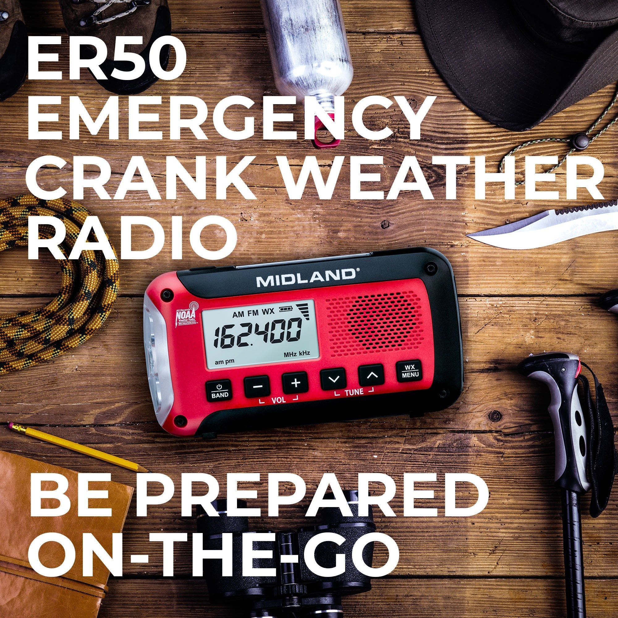 ER50 Portable Emergency Weather Alert Crank Radio - ER50 - Image 5