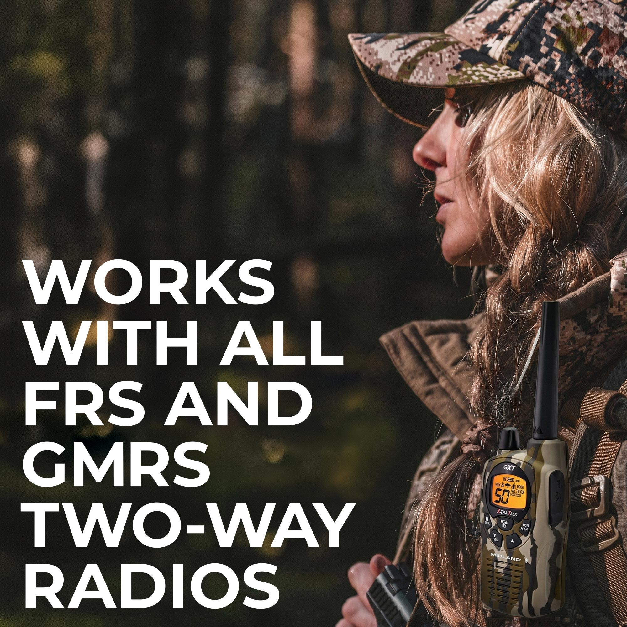 GXT1050 GMRS Walkie Talkie Camo 2-Pack - GXT1050VP4 - Image 6
