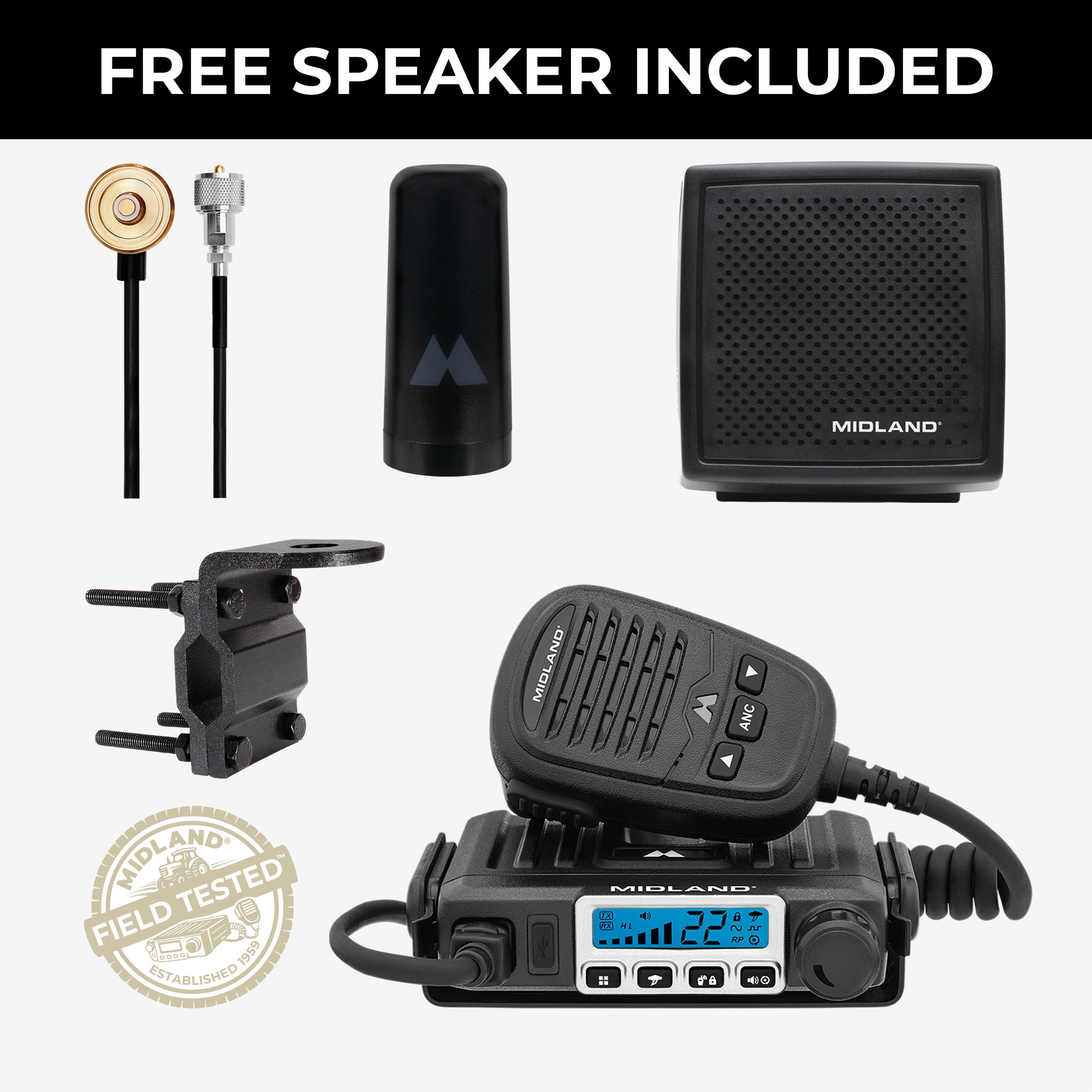 MXT115AGR 15W MicroMobile GMRS Two-Way Radio | Harvest Bundle