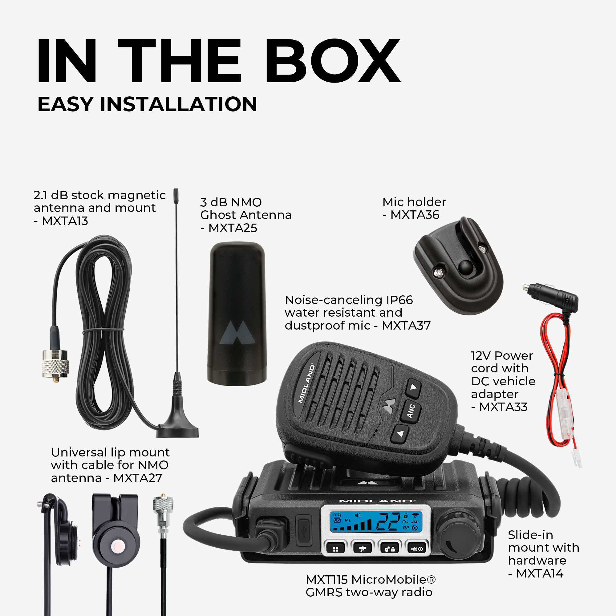 MXT115VP3 15W MicroMobile GMRS Two-Way Radio Bundle - Image 10