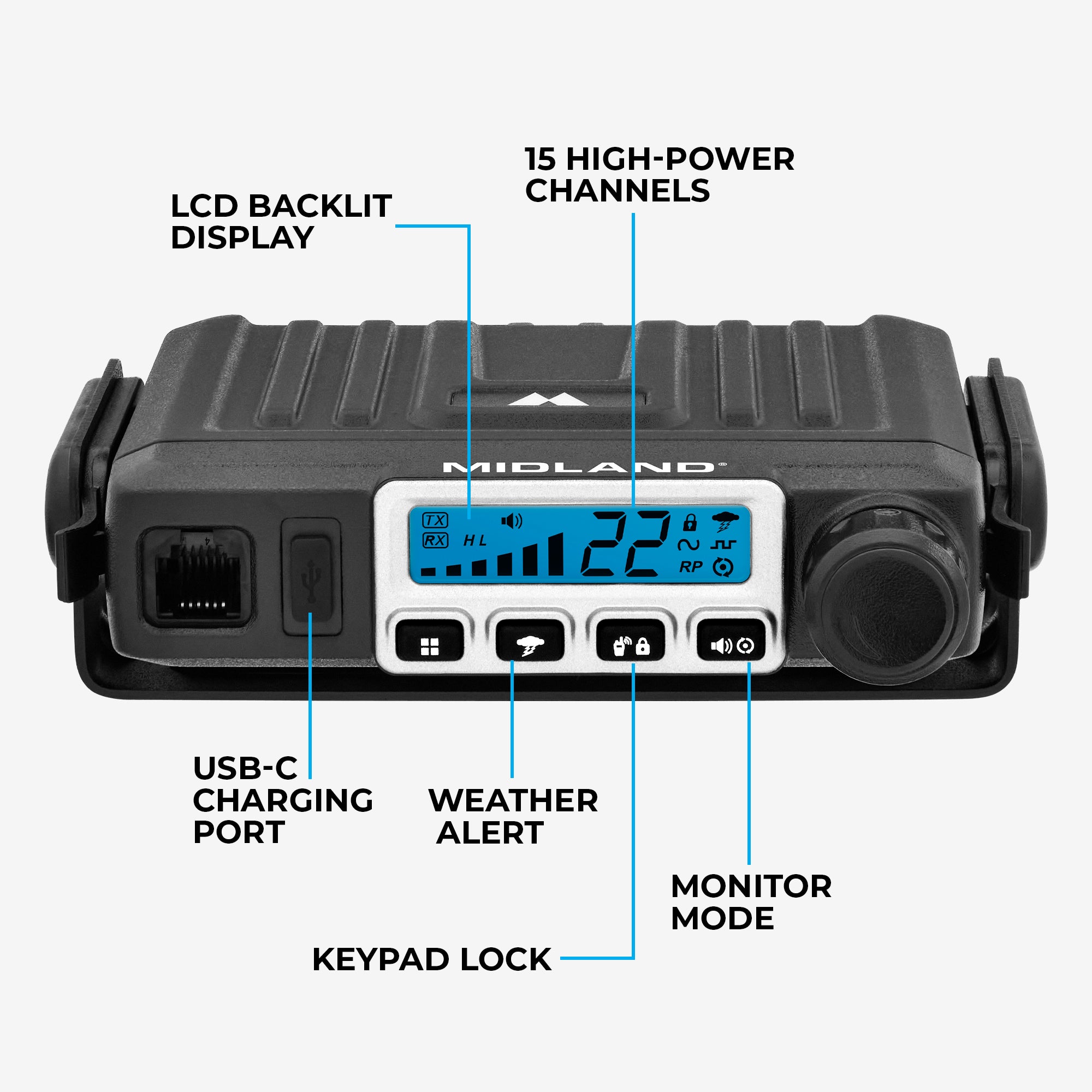 MXT115AGR 15W MicroMobile GMRS Two-Way Radio | Harvest Bundle - Image 3