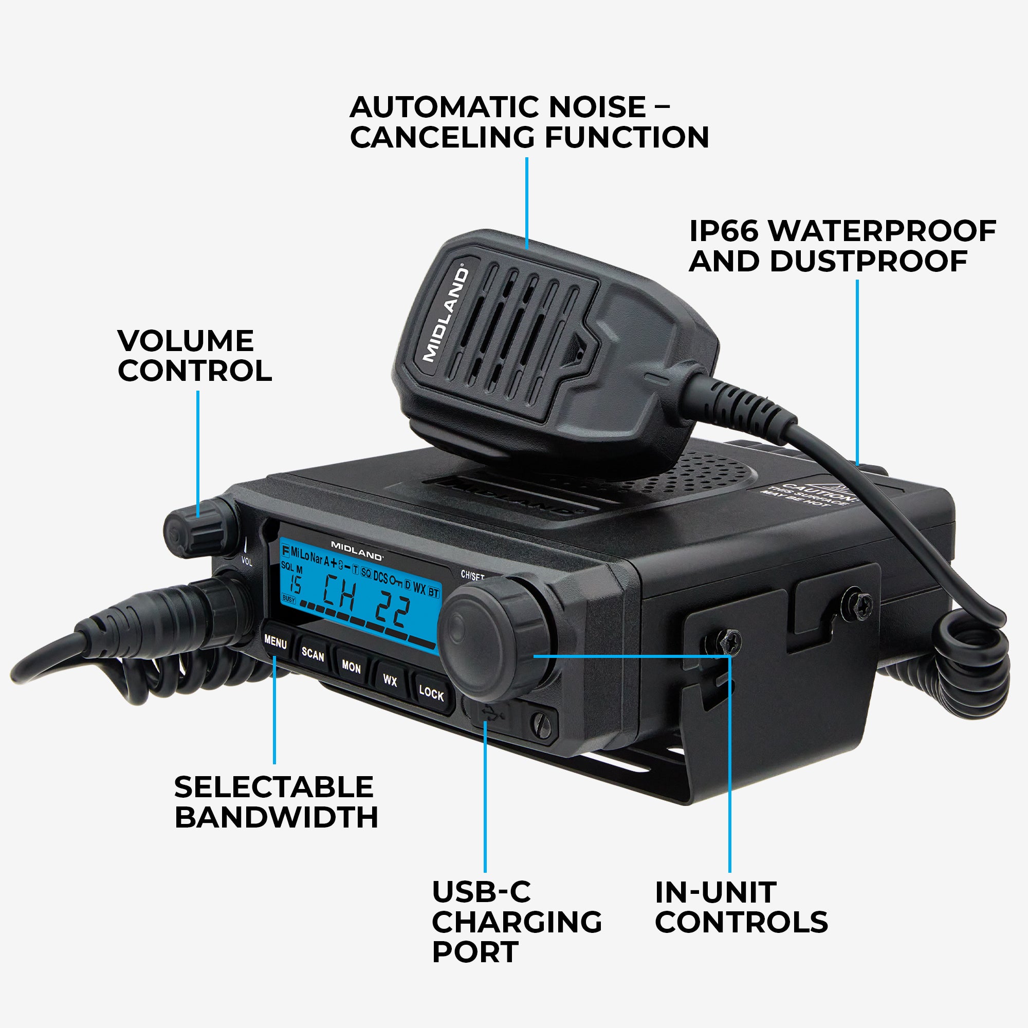MXT500AGR 50W MicroMobile GMRS Two-Way Radio | Farm Bundle - Image 2