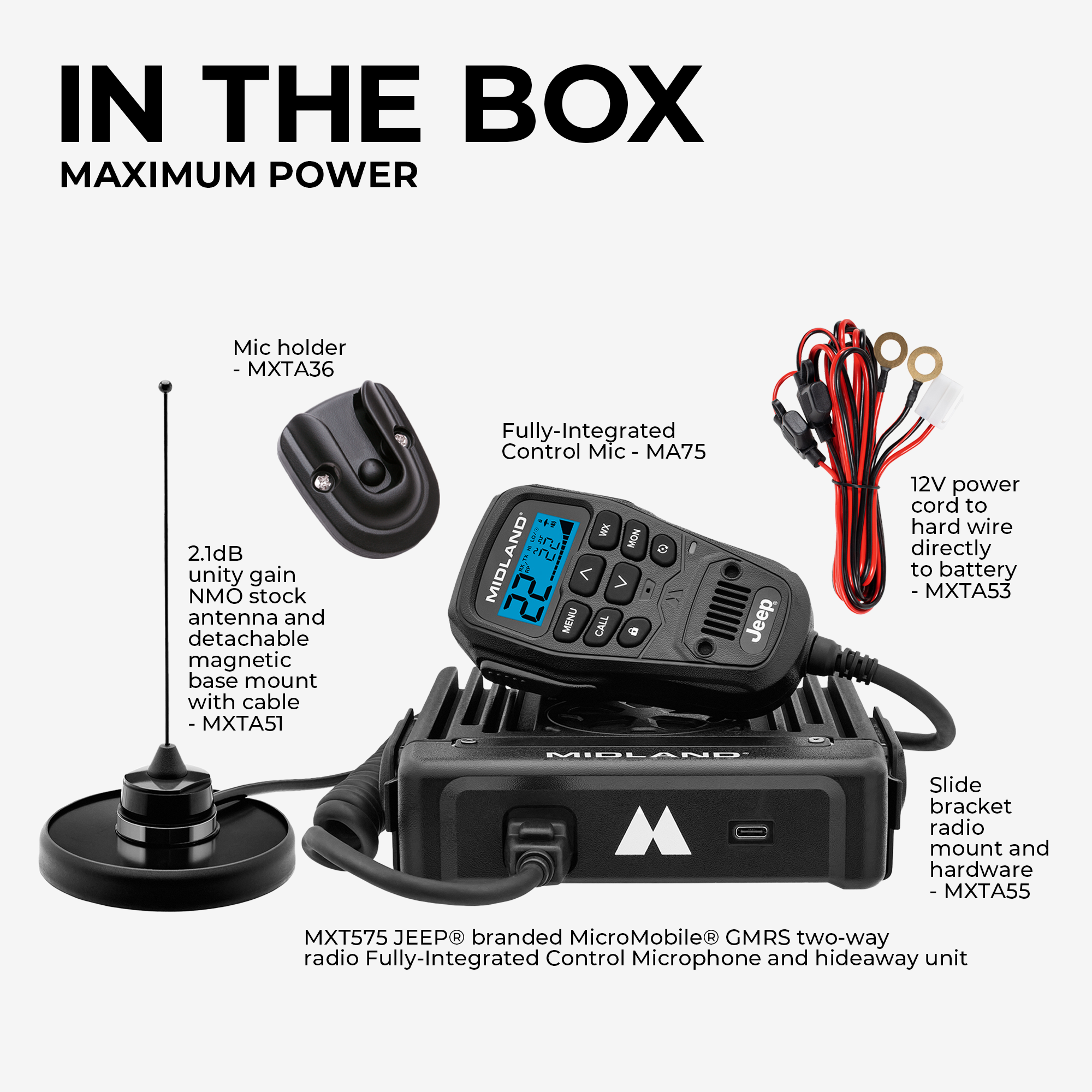 MXT575J 50W MicroMobile GMRS Two-Way Radio | Jeep - Image 6