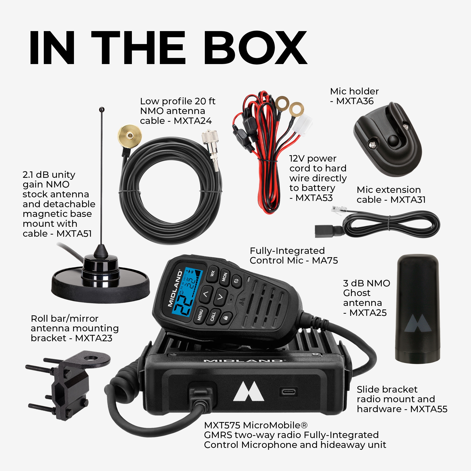 MXT575VP4-KIT 50W MicroMobile GMRS Two-Way Radio | Extended Range Bundle - Image 2